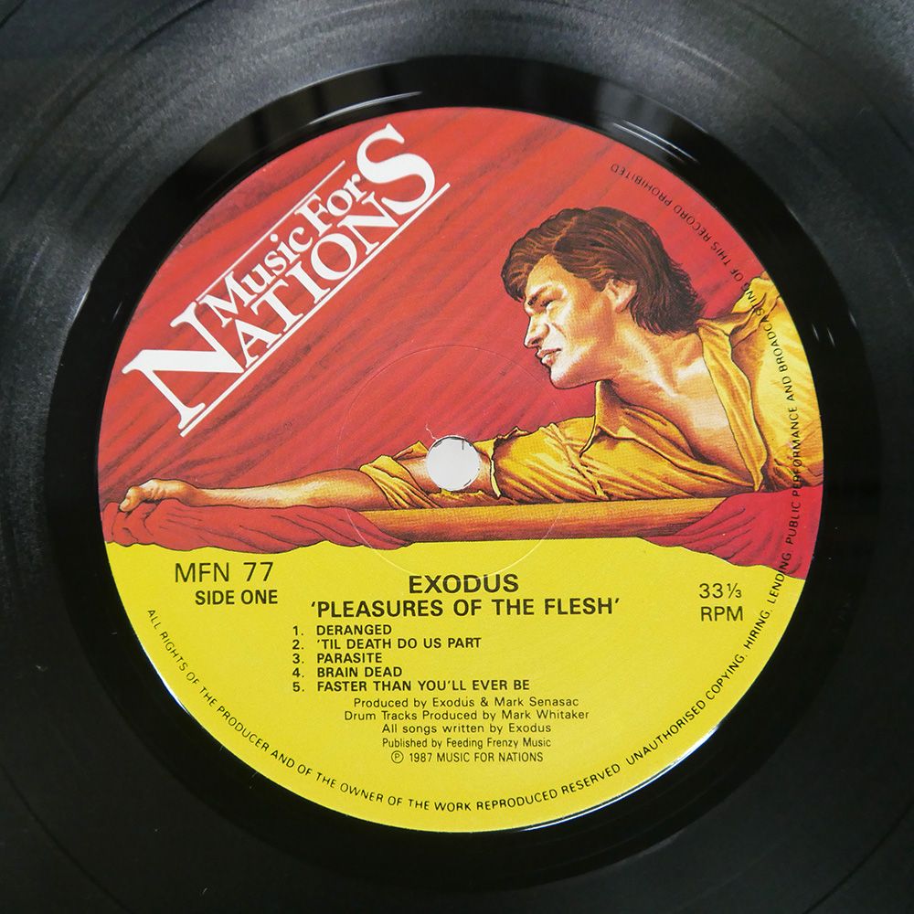 EXODUS 中古レコード 3枚セット UK盤 EXODUS/PLEASURES OF THE FLESH/MUSIC FOR NATIONS MFN77 LP