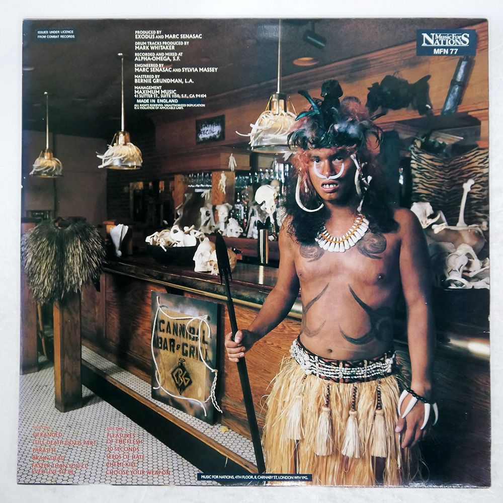 UK盤 EXODUS/PLEASURES OF THE FLESH/MUSIC FOR NATIONS MFN77 LP