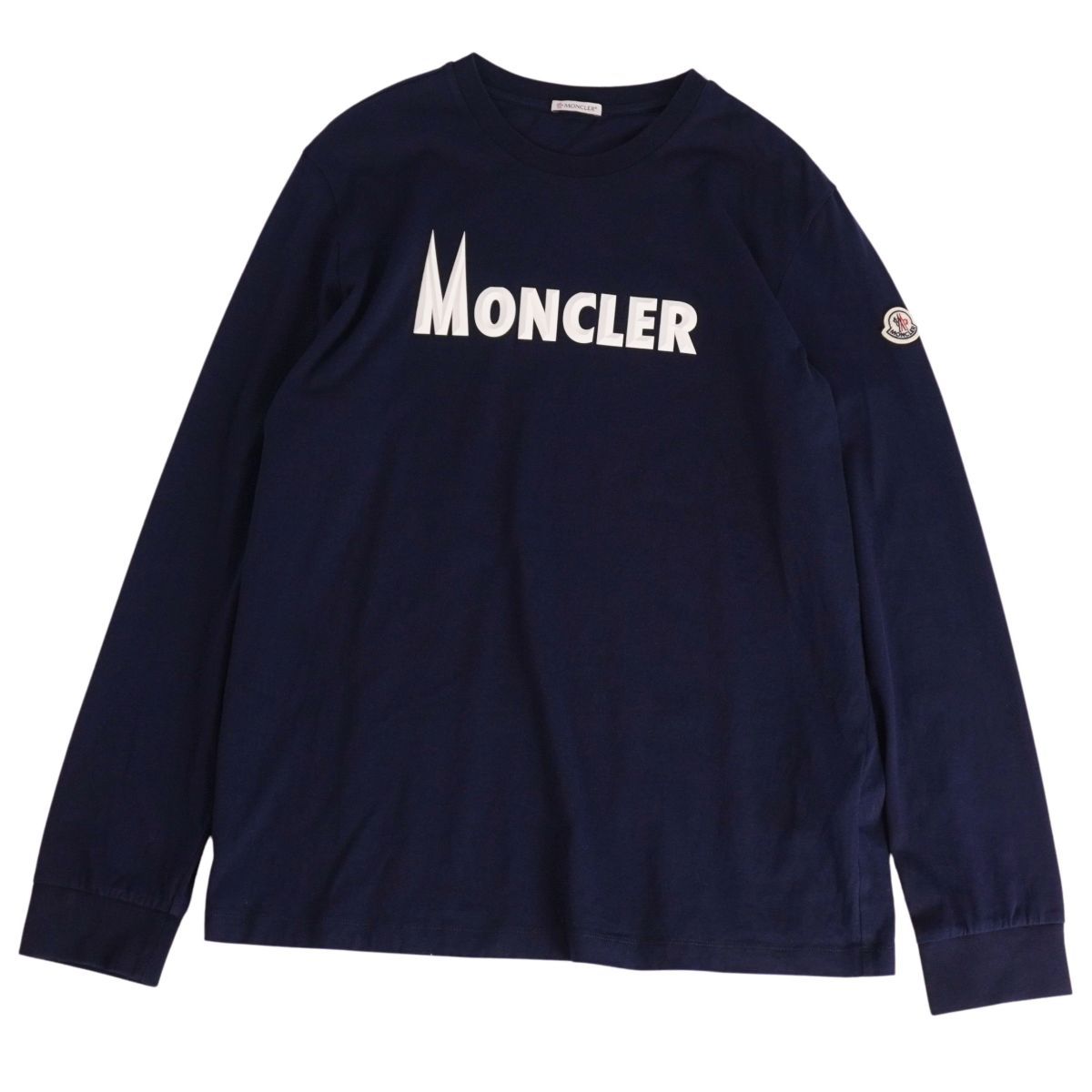 〔美品〕MONCLER ネイビー ロンT 長袖カットソー　5S6 美品 モンクレール MONCLER Tシャツ 2023 カットソー ロングスリー