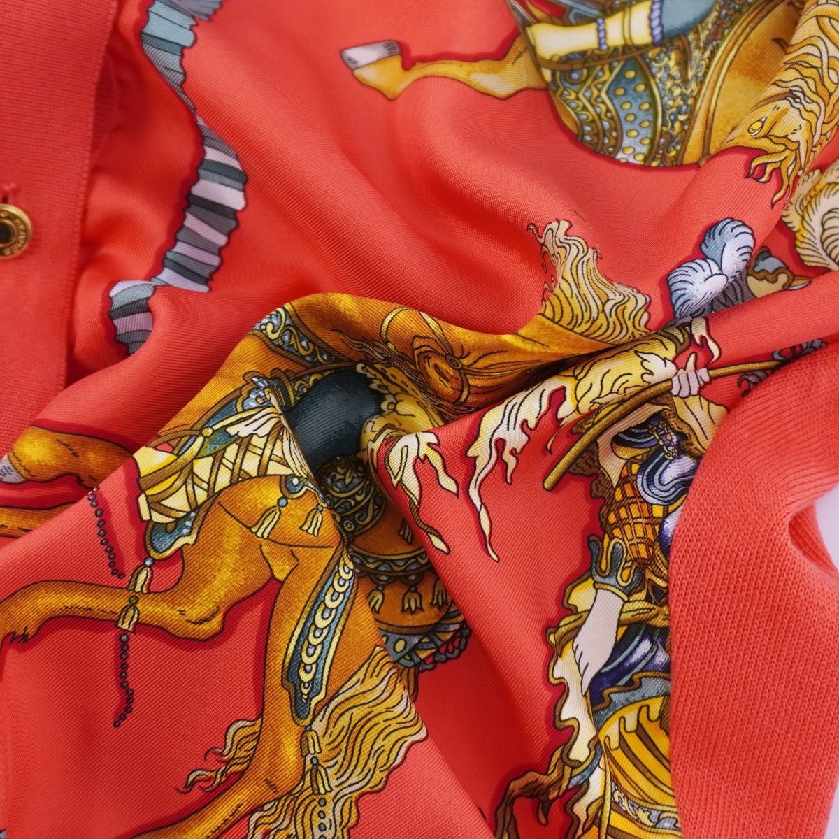 美品 Vintage エルメス HERMES カーディガン ニット シルク切り替