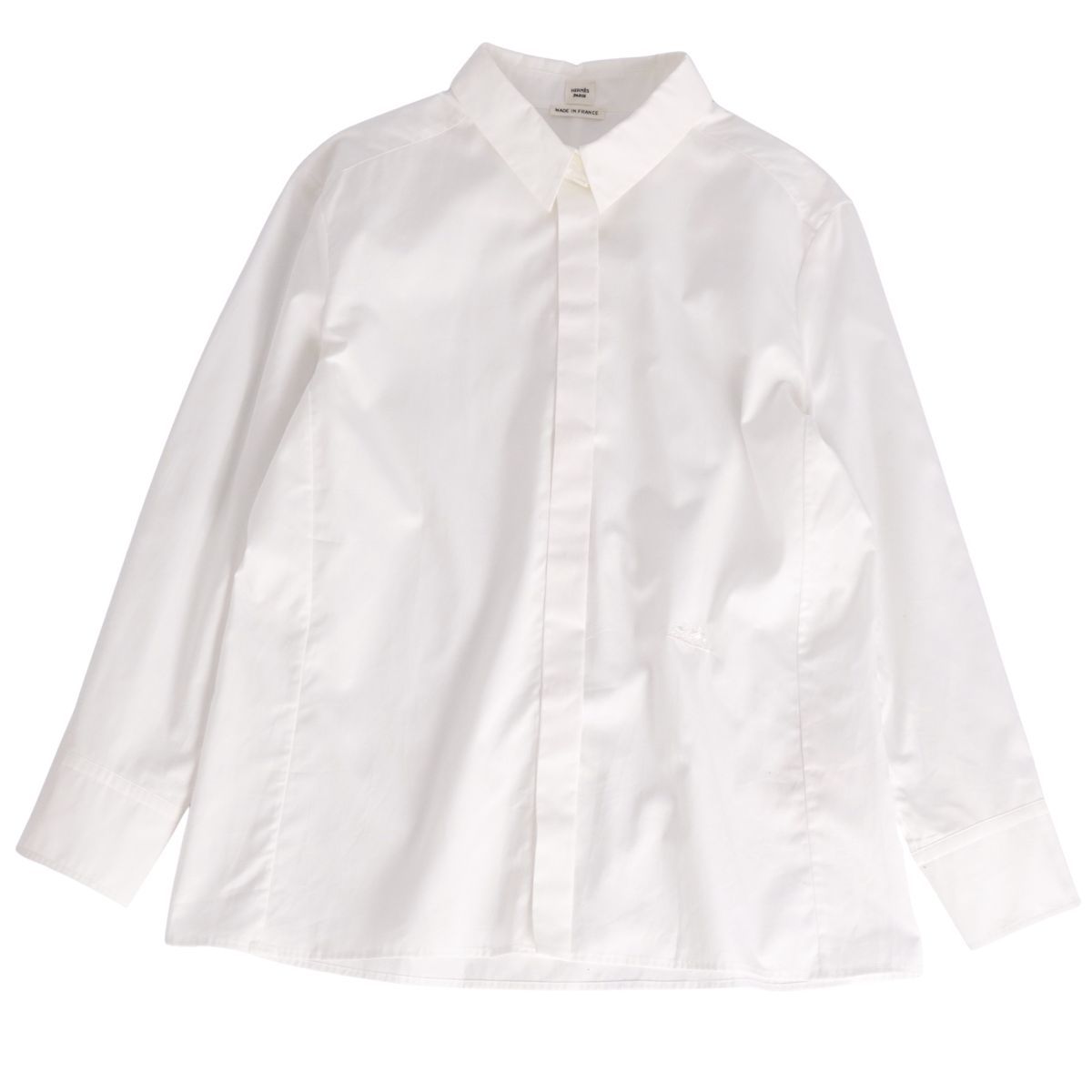 美品 エルメス HERMES シャツ 23SS ブラウス ロングスリーブ 長袖 