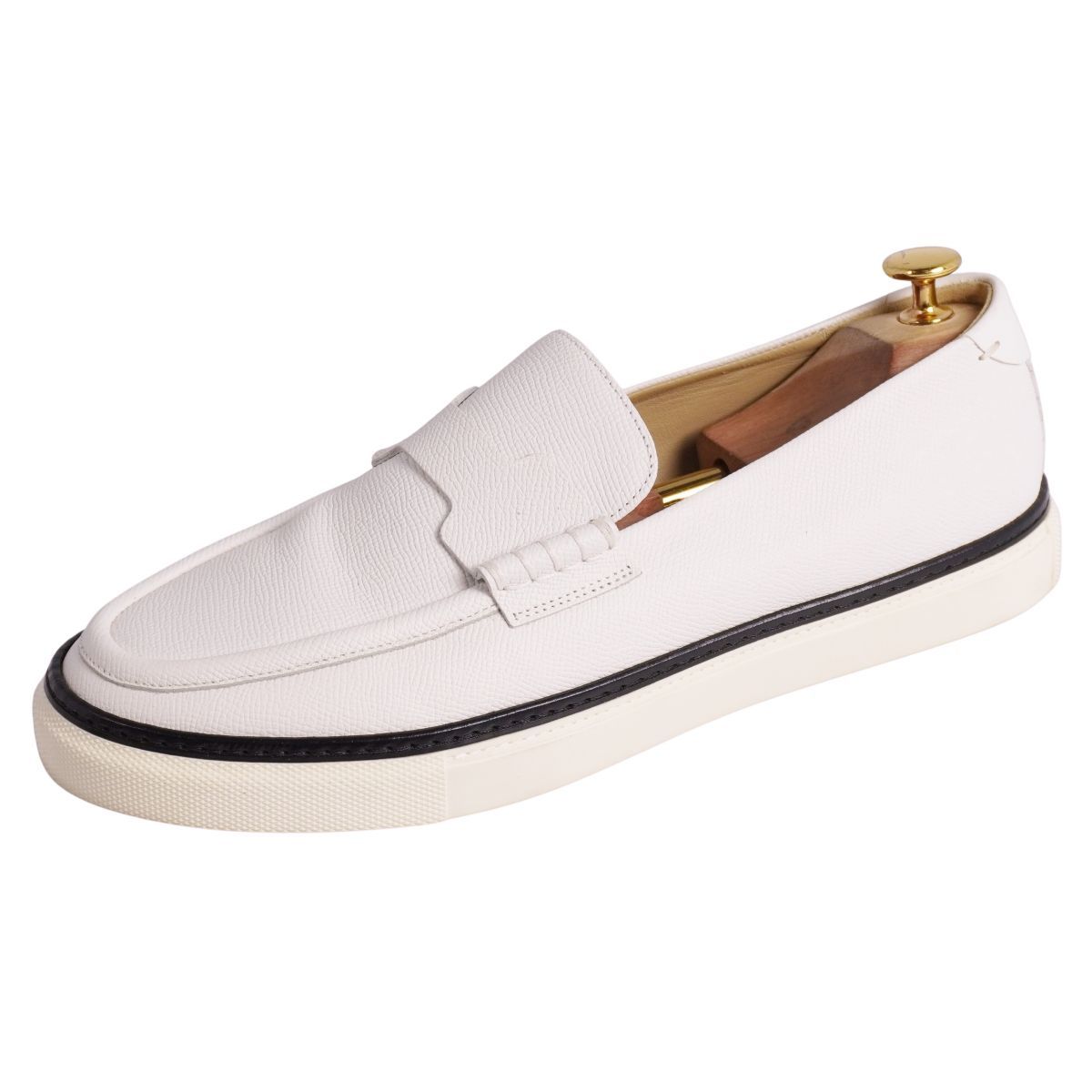 美品 エルメス HERMES ローファー モカシン Hロゴ レザー シューズ 靴