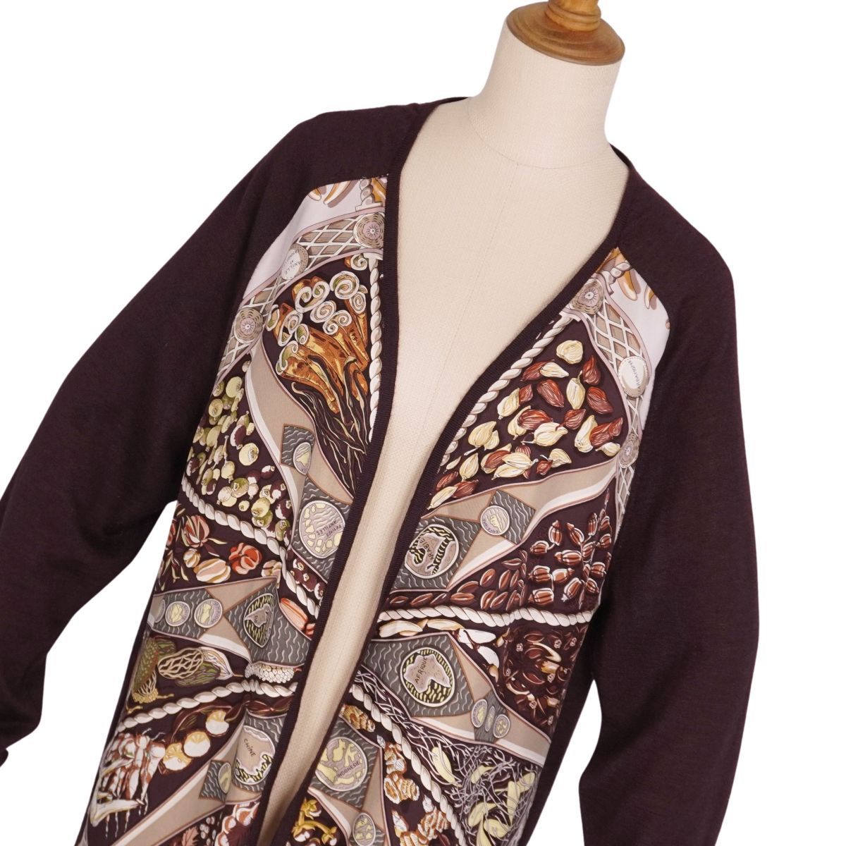 エルメス　マルジェラ期レディースニットアンサンブル　カーディガン HERMES マルジェラ期 アンサンブル風カーディガンニット レイヤード SM