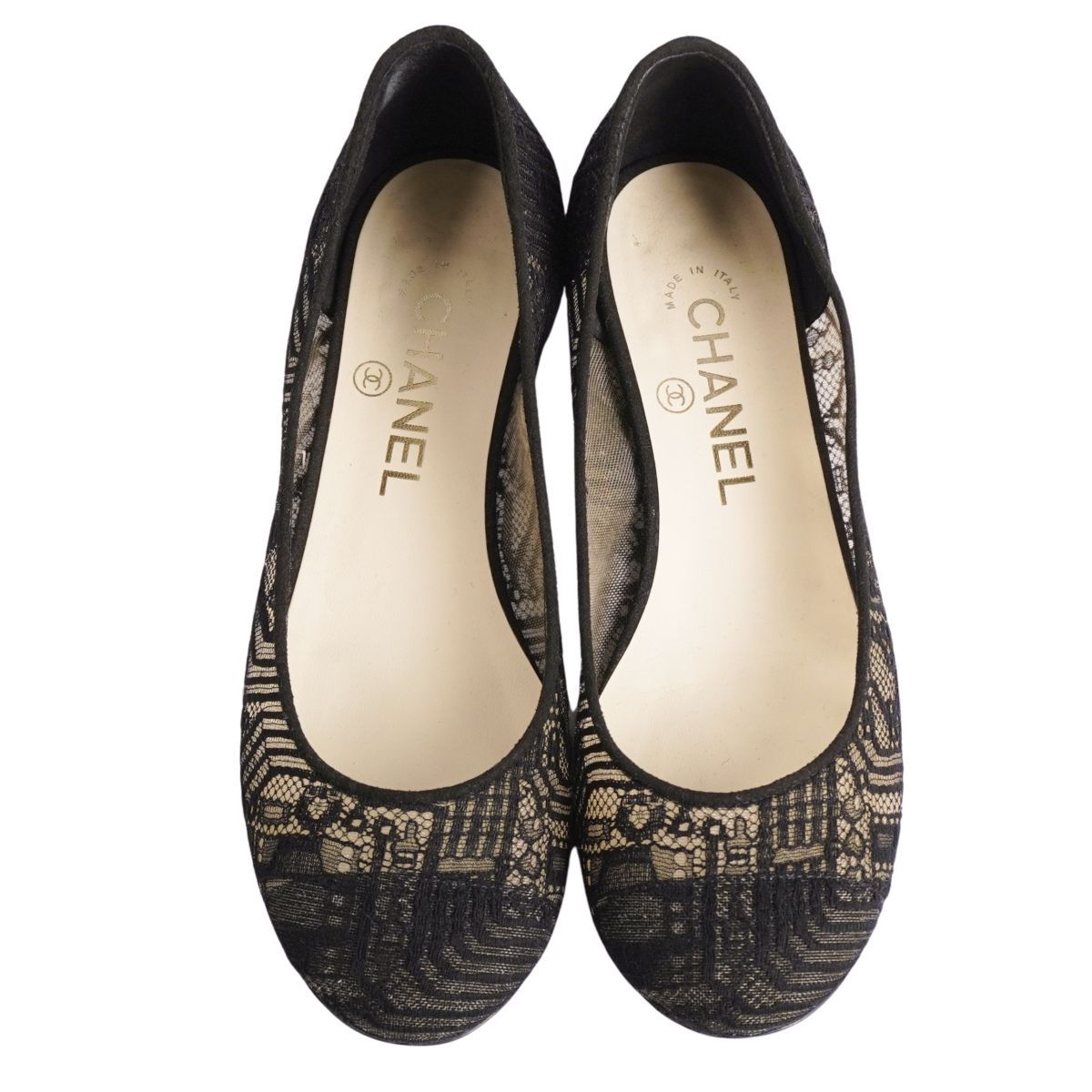 美品 シャネル CHANEL パンプス 15A G31095 フラットパンプス - メルカリ