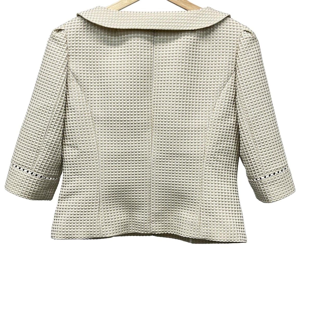 Rene(ルネ) ジャケット サイズ36 S レディース美品 - ベージュ×白 七分