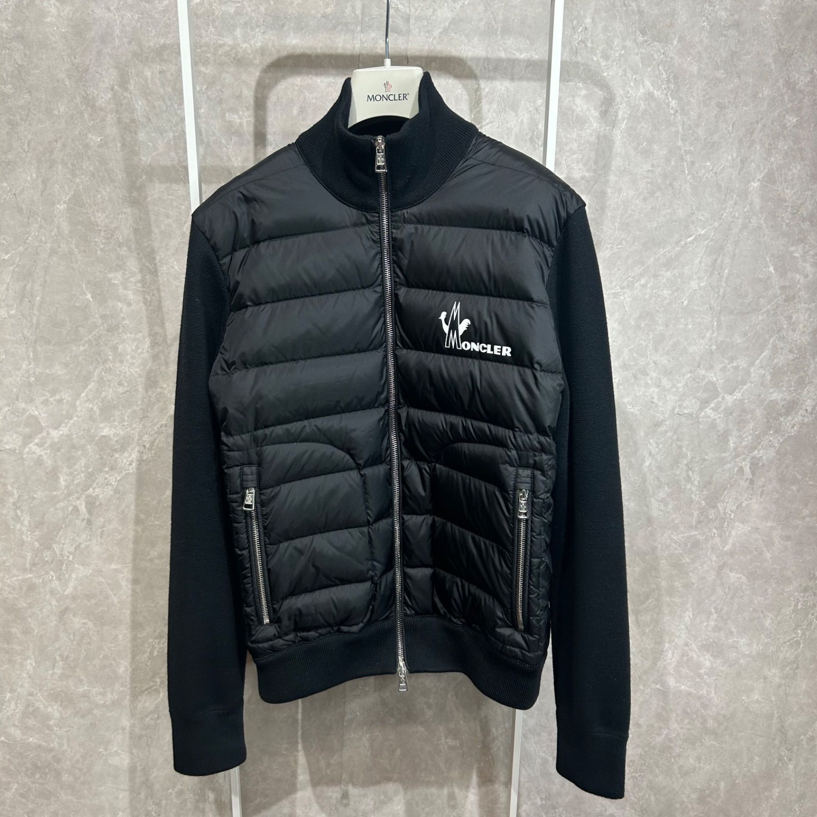 美品】 MONCLER モンクレールハイブリッドダウンジャケット黒S - メルカリ