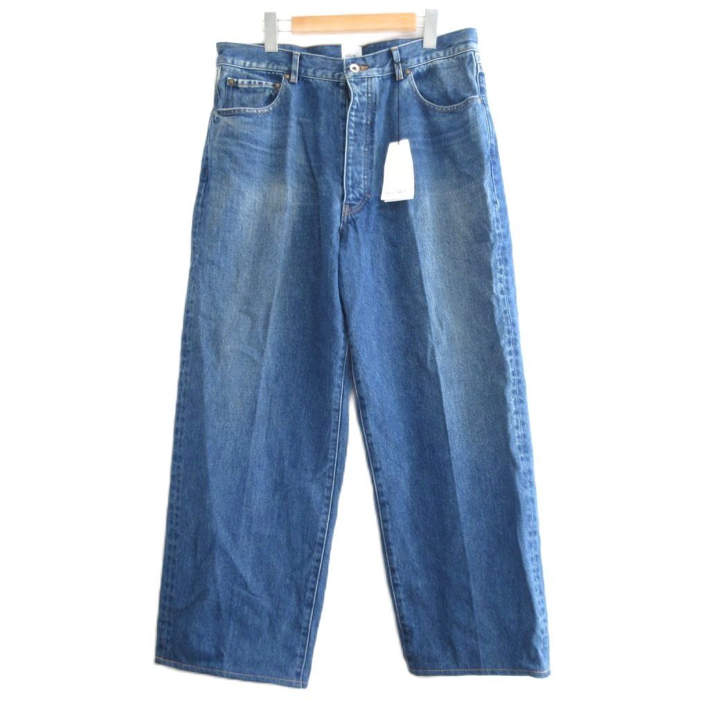 タグ付き BISOWN 24AW 5P BLEACH DENIM ブリーチデニム センタープレス