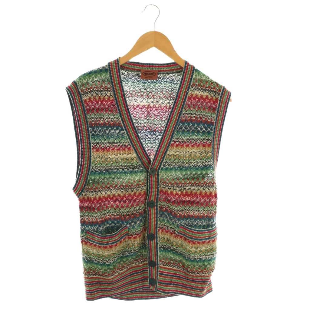 ミッソーニ MISSONI ニットベスト 52 マルチカラー /DO □OS - メルカリ