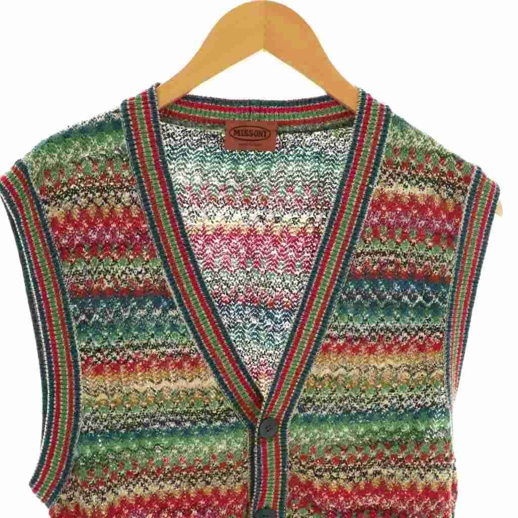 ミッソーニ MISSONI ニットベスト 52 マルチカラー /DO □OS - メルカリ