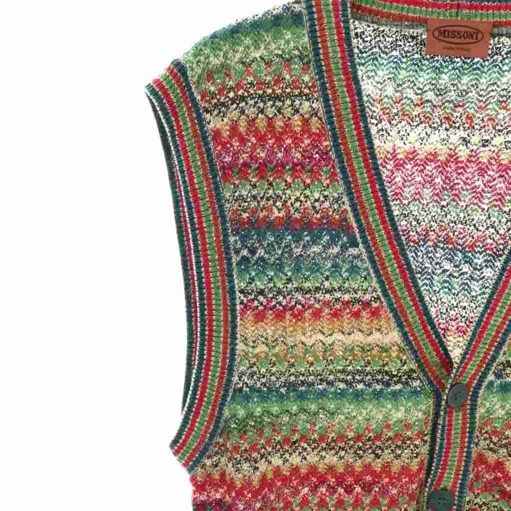 ミッソーニ MISSONI ニットベスト 52 マルチカラー /DO □OS - メルカリ