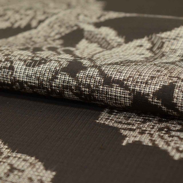 本場大島紬　雪輪尽くし　未使用品　パールトーン 誠実屋】 通好みの逸品 本場大島紬 しつけ付 未着用 美品 正絹 一元