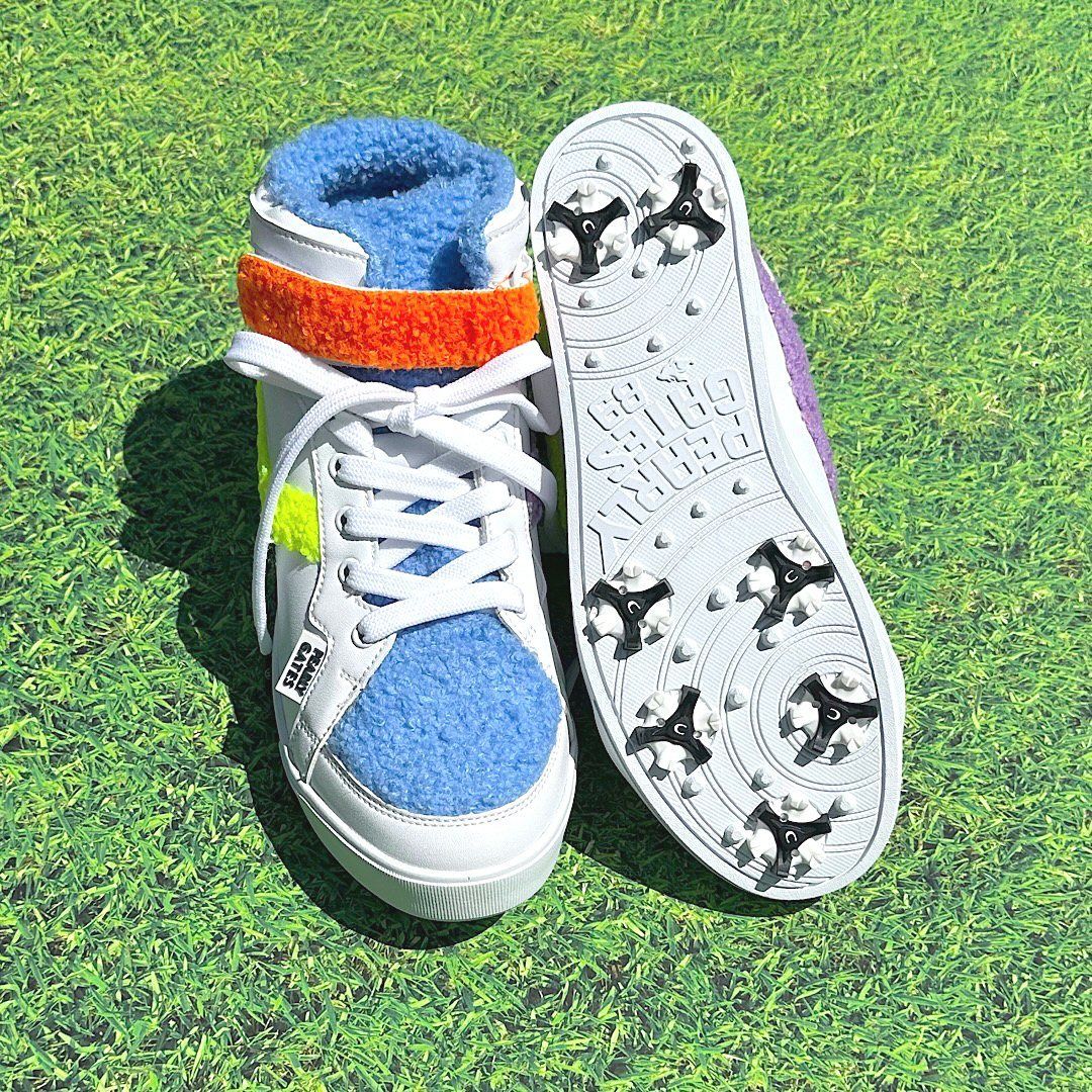 535☆パーリーゲイツ 定価41,800円 メンズ ゴルフシューズ ミドル