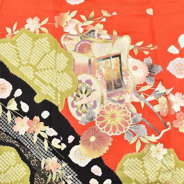 中古】 振袖 フルセット 袋帯 長襦袢 正絹 リサイクル着物