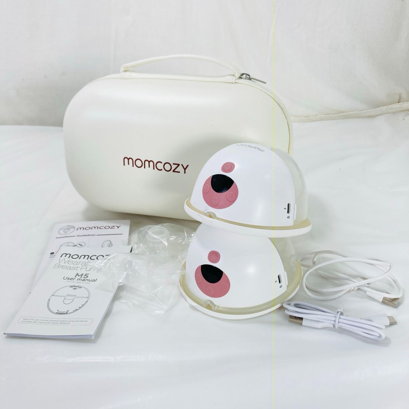 M5 momcozy Momcozy 搾乳機 電動 母乳搾乳器 収納ケース付き ハンズ 