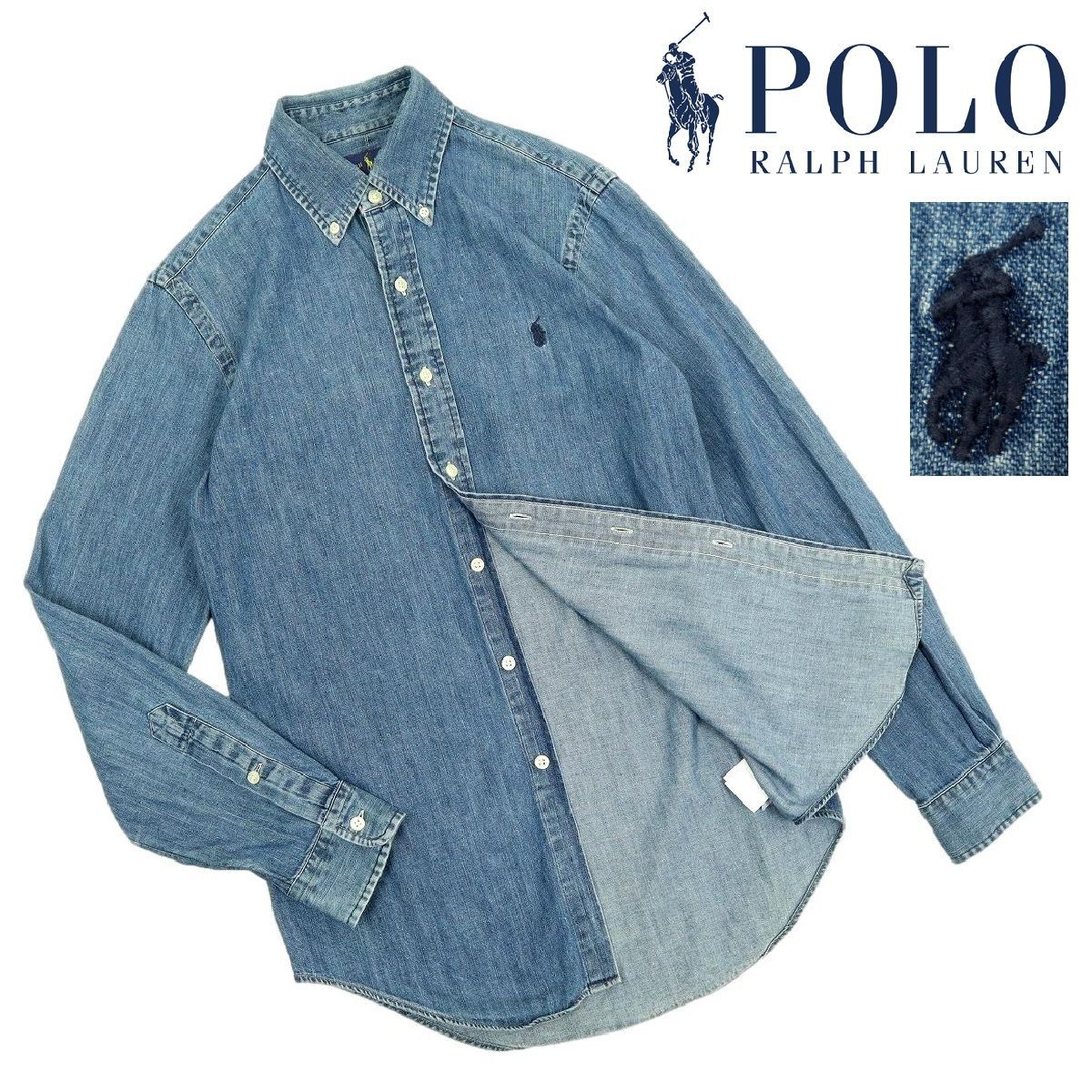 B3566】POLO RALPH LAUREN ポロラルフローレン 長袖シャツ ボタン 