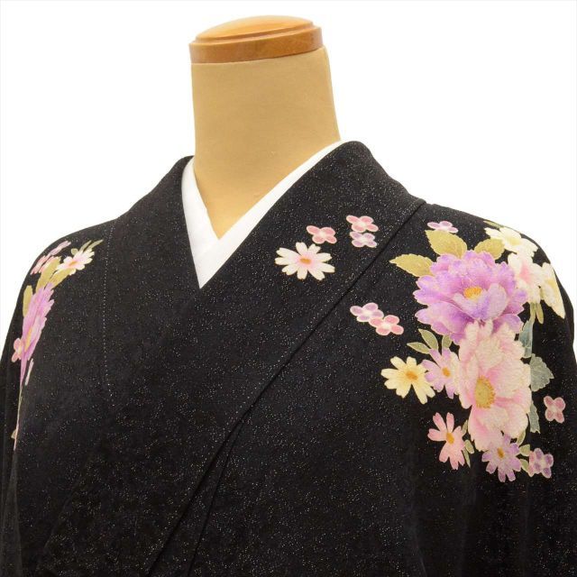 振袖 単品 正絹 身丈175cm LL 裄69.5cm 仕立て上がり リサイクル着物