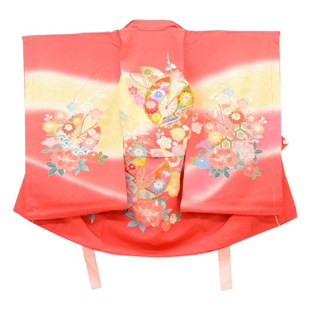 【着物と帯 時流】O155◆七五三 7才女の子着物+長襦袢セット◆正絹 未使用品 着物と帯 時流】O155◇七五三 7才女の子着物+長襦袢セット◇正絹 未