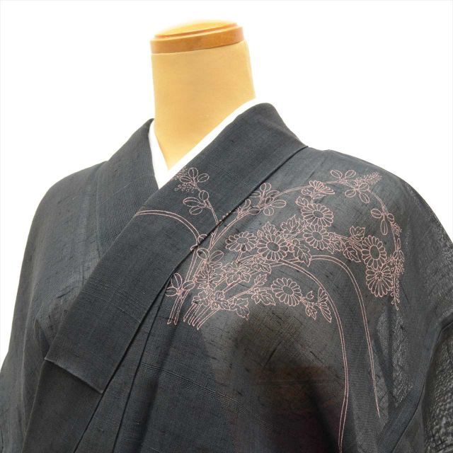 中古】 結城紬 着物 正絹 リサイクル 身丈160cm M 裄67cm 仕立て上がり