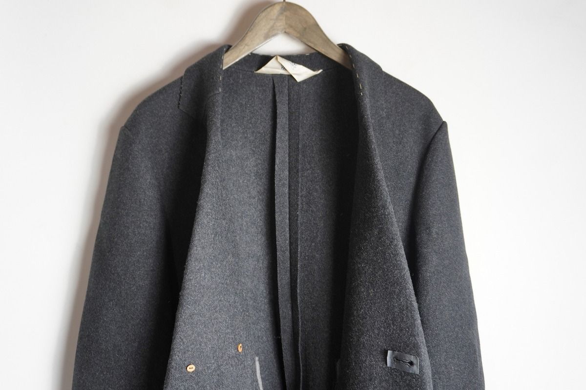 sunsea 14aw カットオフメルトンコート　チェスターコート SUNSEA サンシー カットオフ ダブル フェイス メルトン チェスター