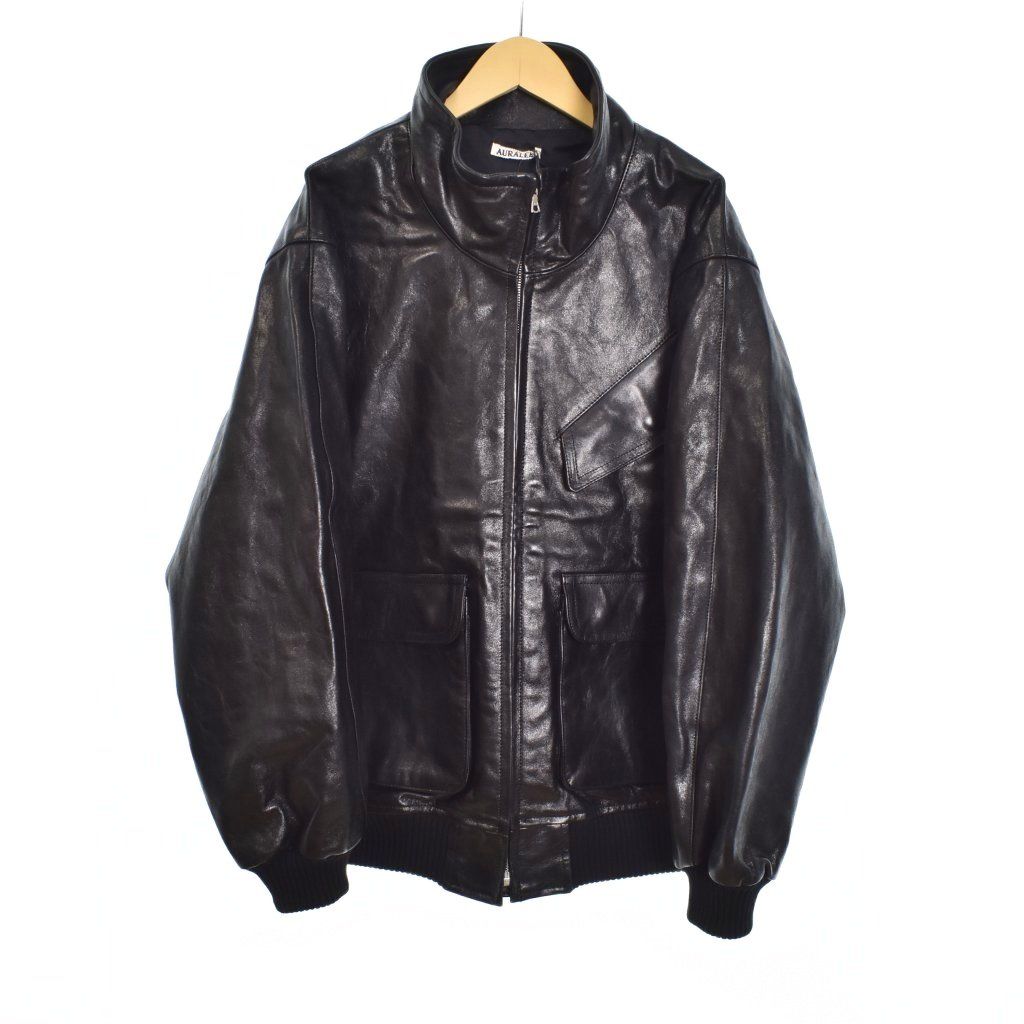 オーラリー AURALEE 25AW LAMB LEATHER ZIP BLOUSON ラムレザー ジップ