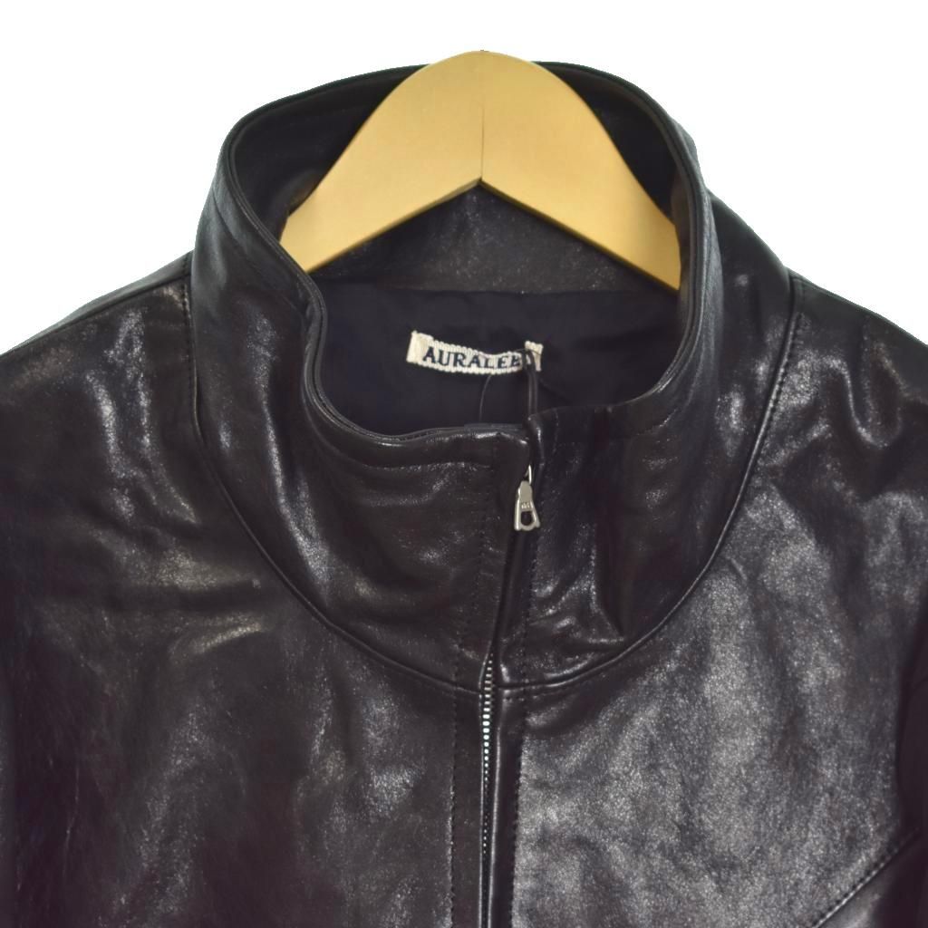 オーラリー AURALEE 25AW LAMB LEATHER ZIP BLOUSON ラムレザー ジップ