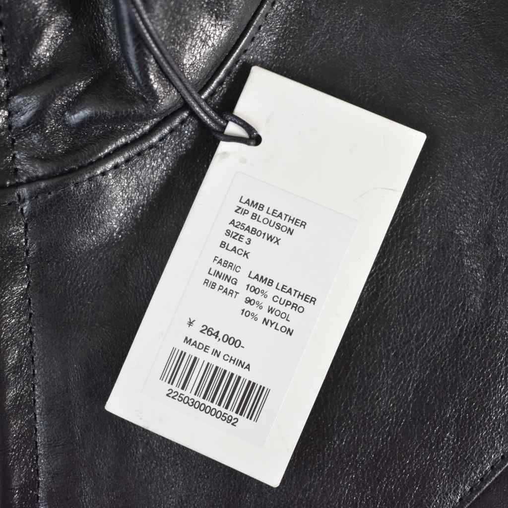 オーラリー AURALEE 25AW LAMB LEATHER ZIP BLOUSON ラムレザー ジップ