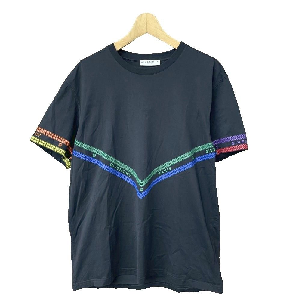 ジバンシィ GIVENCHY レインボーチェーン ロゴプリント Tシャツ