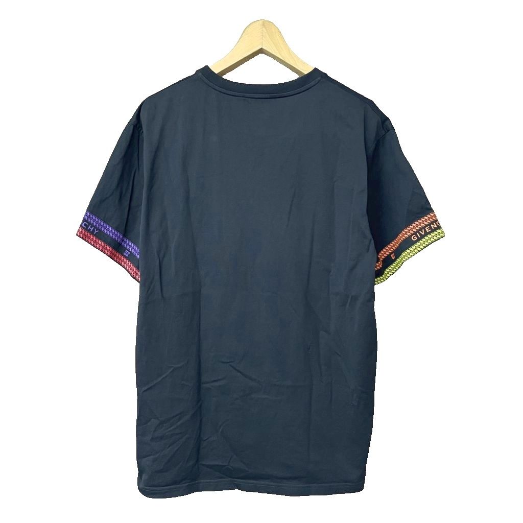 300【美品】ジバンシー GIVENCHY センター刺繍ロゴTシャツ レインボー 300【美品】ジバンシー GIVENCHY センター刺繍ロゴTシャツ レインボー
