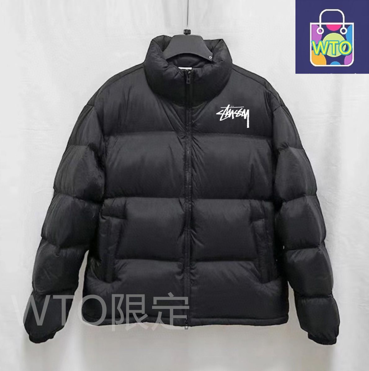 今日特価】Stussy スツーシー ダウンジャケット 黒 M-XL ナイロン防?水