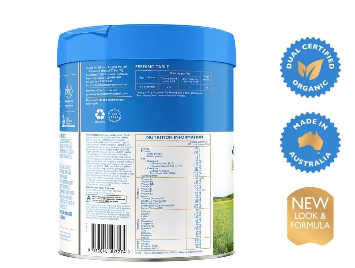 Bellamy's Organic ベラミーズ オーガニック 粉ミルク ステップ1