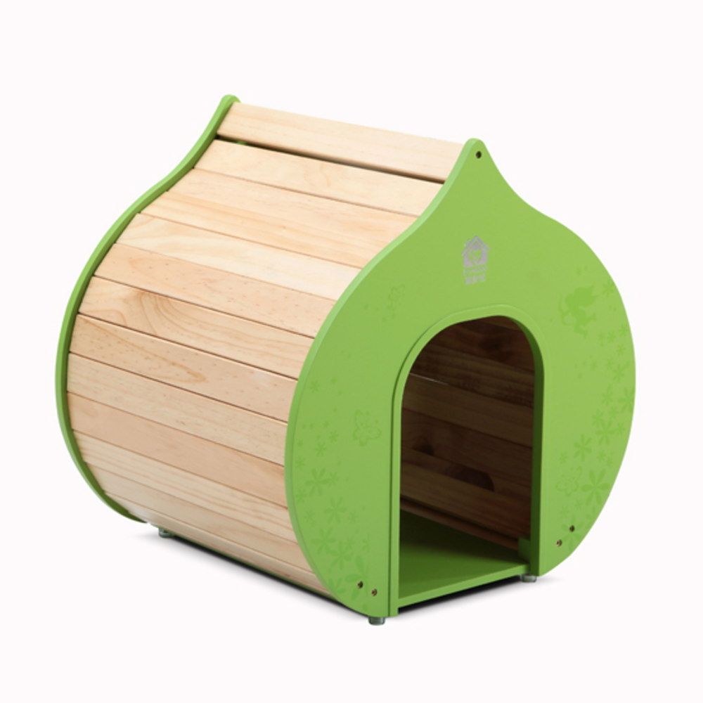 犬小屋 室内 ペットハウス 木製 マット付き 犬 ベッド 猫 ベッド ペットベッド 中型犬 小型犬 猫 屋根付き インテリア オールシーズン MDF 箱型 ボックス 遊び 春 夏 秋 冬 MDF ペット おしゃれ グリーン