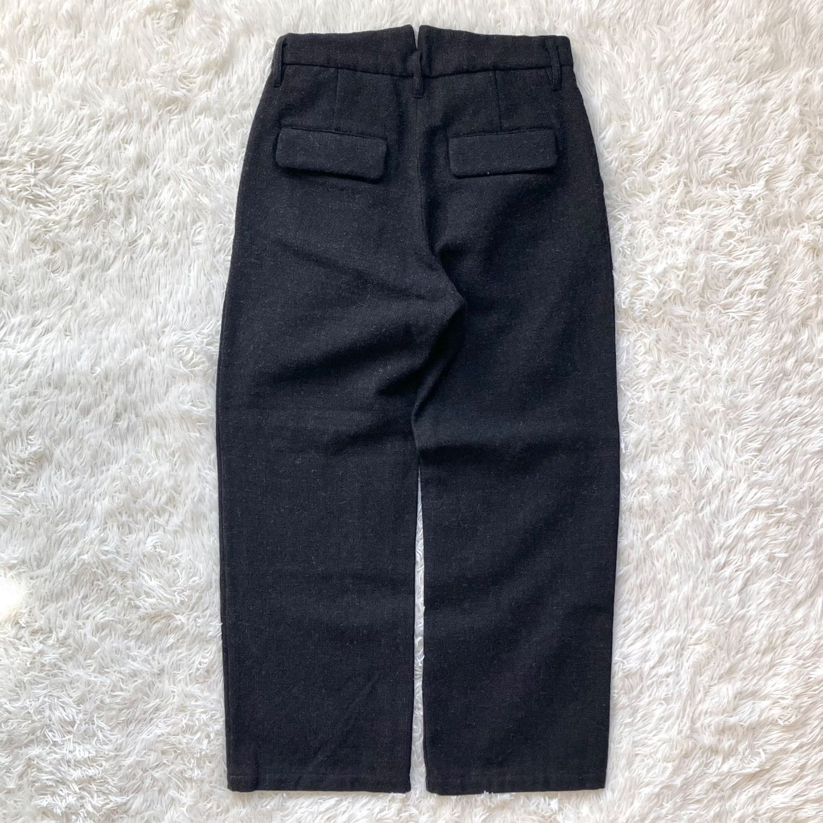 美品 Vlas Blomme コルトレイクリネン使用のウールリネンパンツ