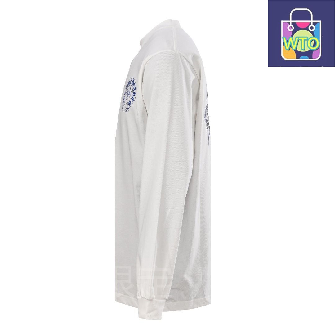 クロムハーツ ホースシュー ラグラン ロンT ホワイト/ブルー L クロムハーツ ホースシュー ラグラン ロンT ホワイト/ブルー L クロム