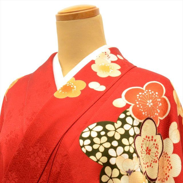 中古】 振袖 単品 正絹 身丈171.5cm LL 裄68cm 仕立て上がり 中古