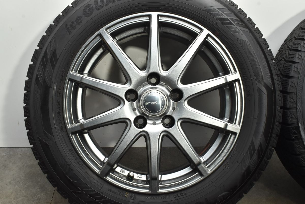バリ溝】TIRO 16in 6.5J +40 PCD114.3 ヨコハマ アイスガードiG60 205 