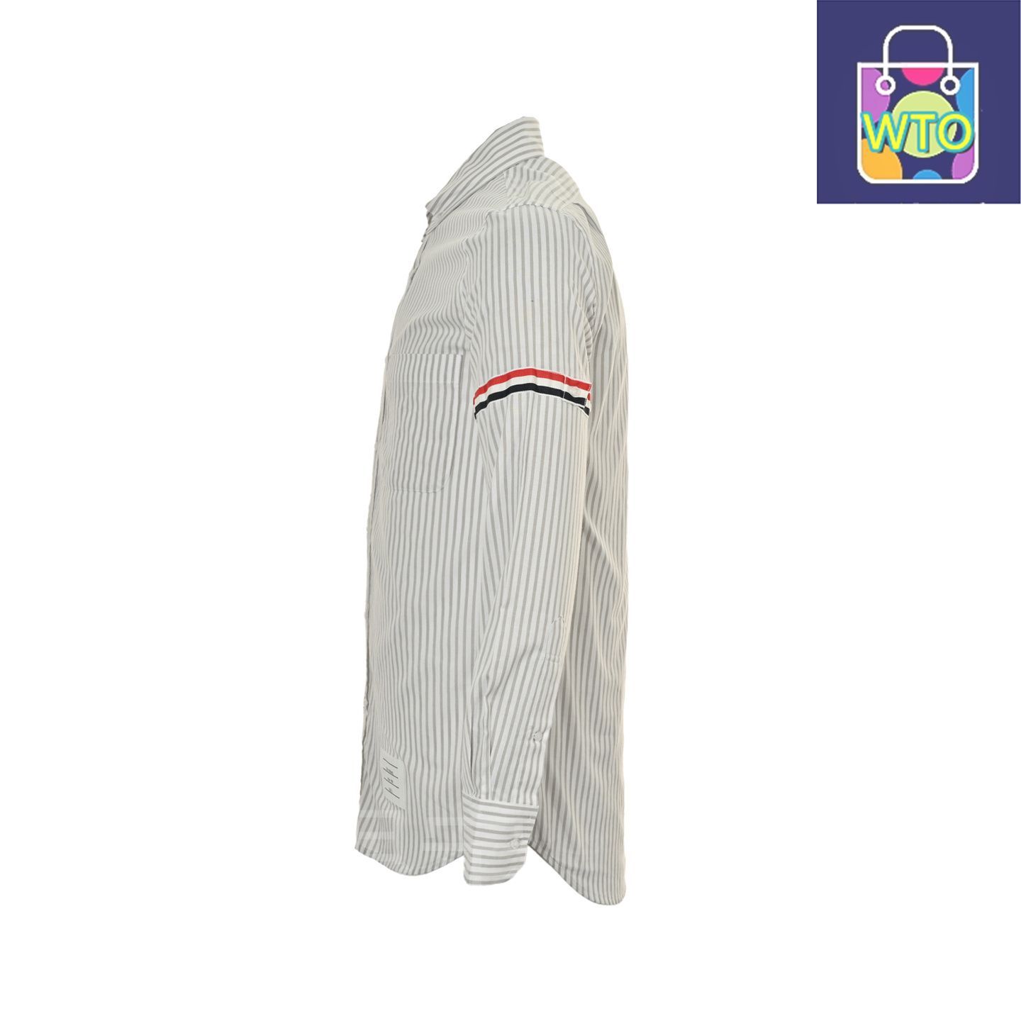 今日特価】Thom Browne トムブラウン 両袖リボン付き縦ストライプ