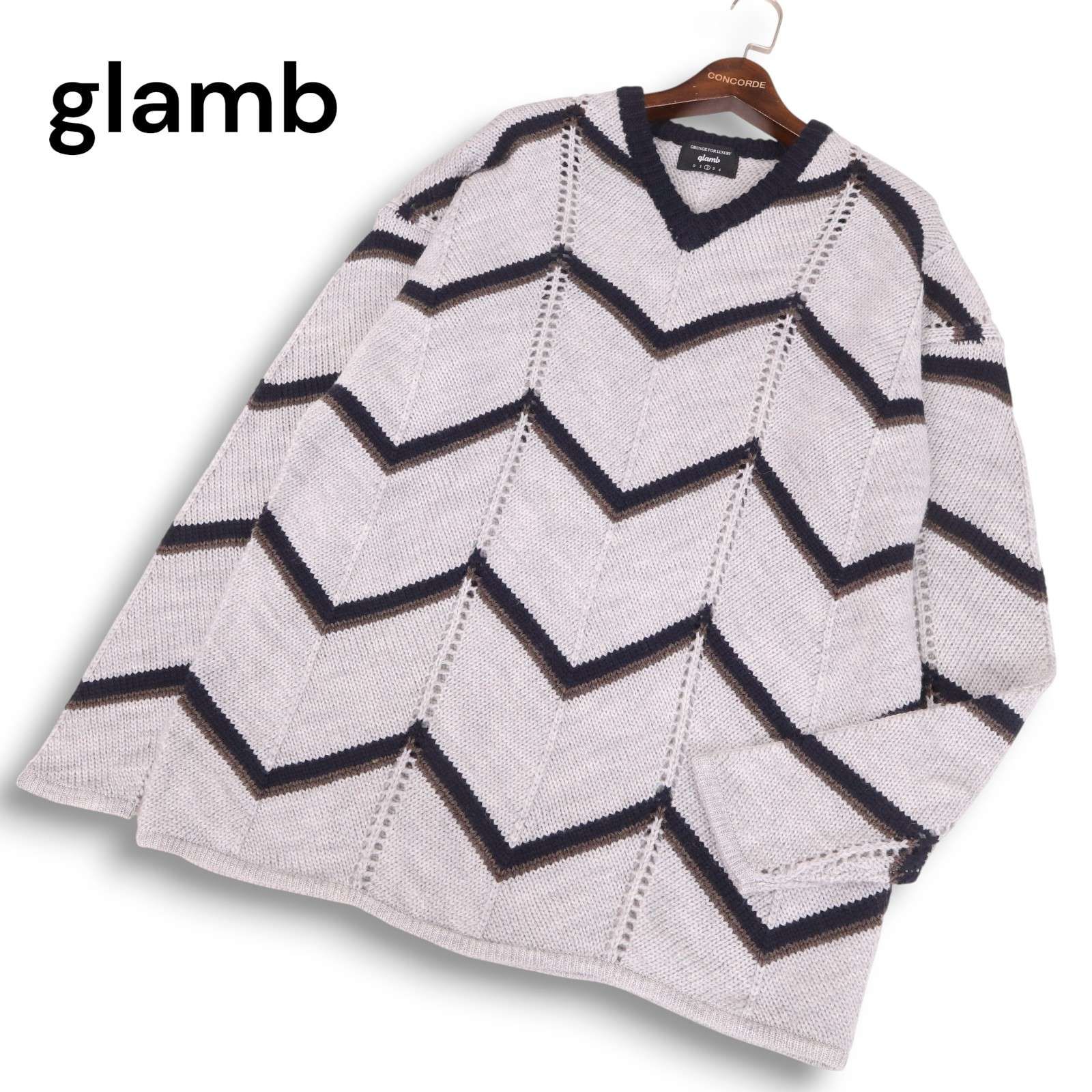 美品☆ glamb グラム 【Greck knit】 秋冬 ビッグシルエット 