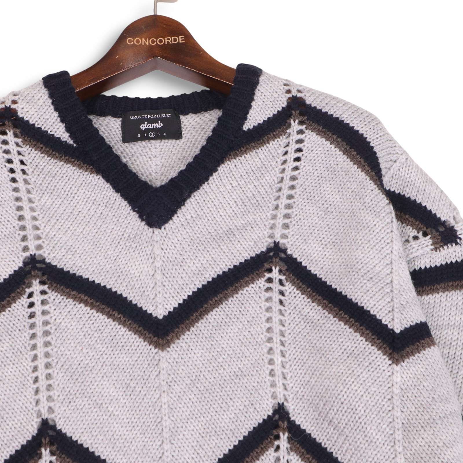 美品☆ glamb グラム 【Greck knit】 秋冬 ビッグシルエット 