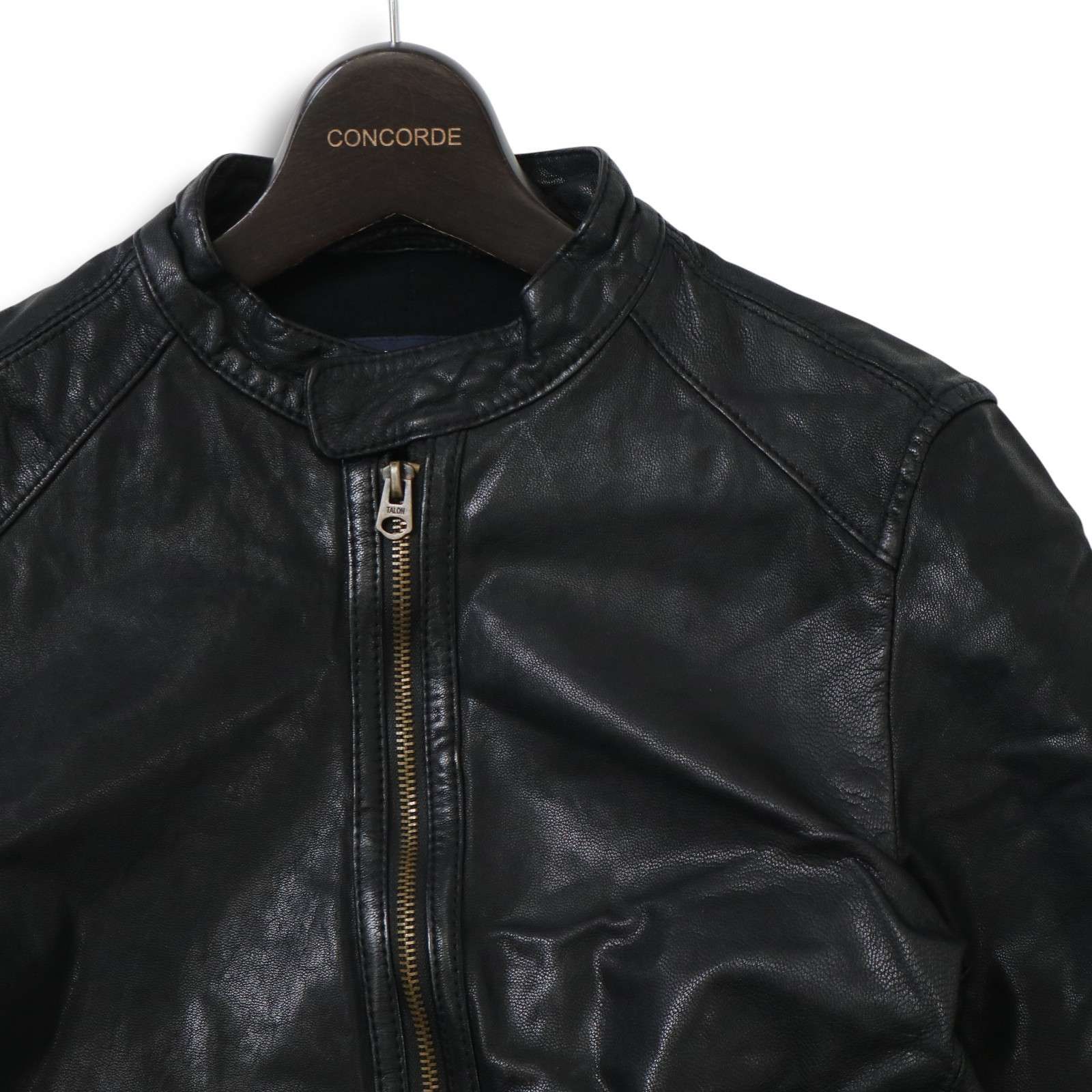 JUNMEN ジュンメン 秋冬 山羊革☆ ゴート レザー シングル ライダース