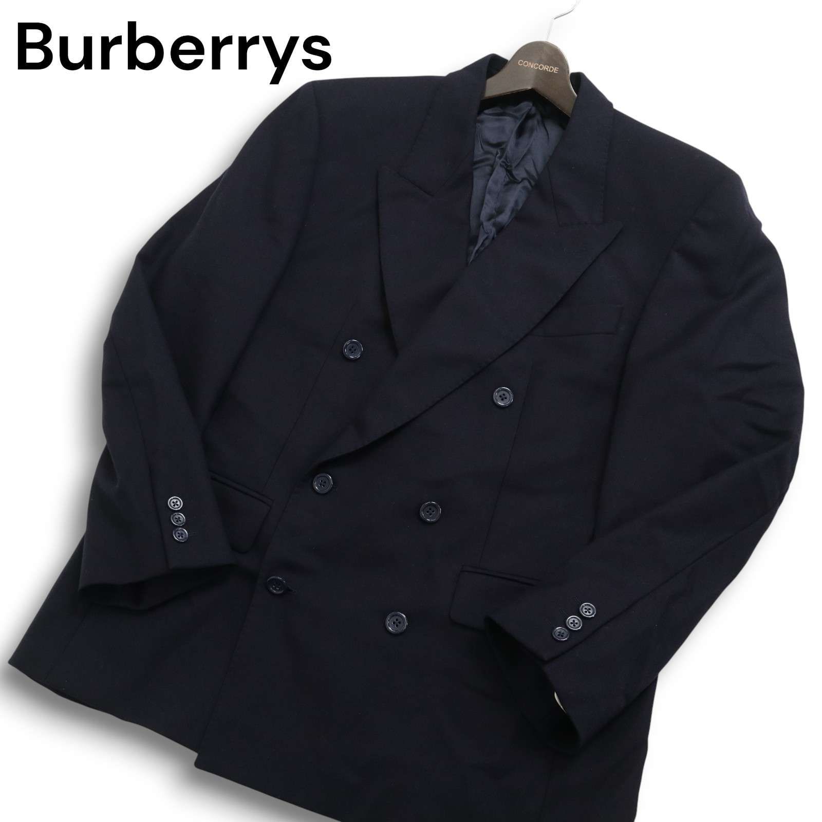 英国製☆ Burberrys バーバリー 通年 ウール ダブル テーラード