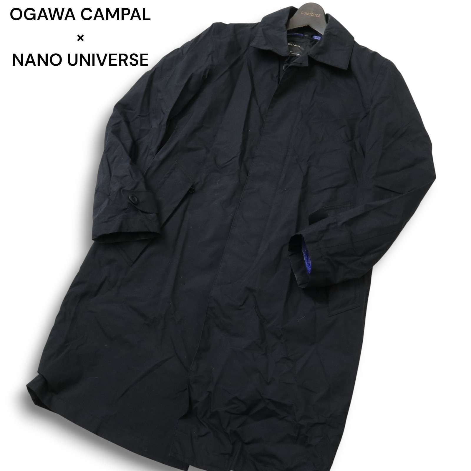 OGAWA CAMPAL 小川キャンパル × ナノユニバース別注 3way 中綿ライナー ステンカラー コート Sz.S　メンズ 黒
