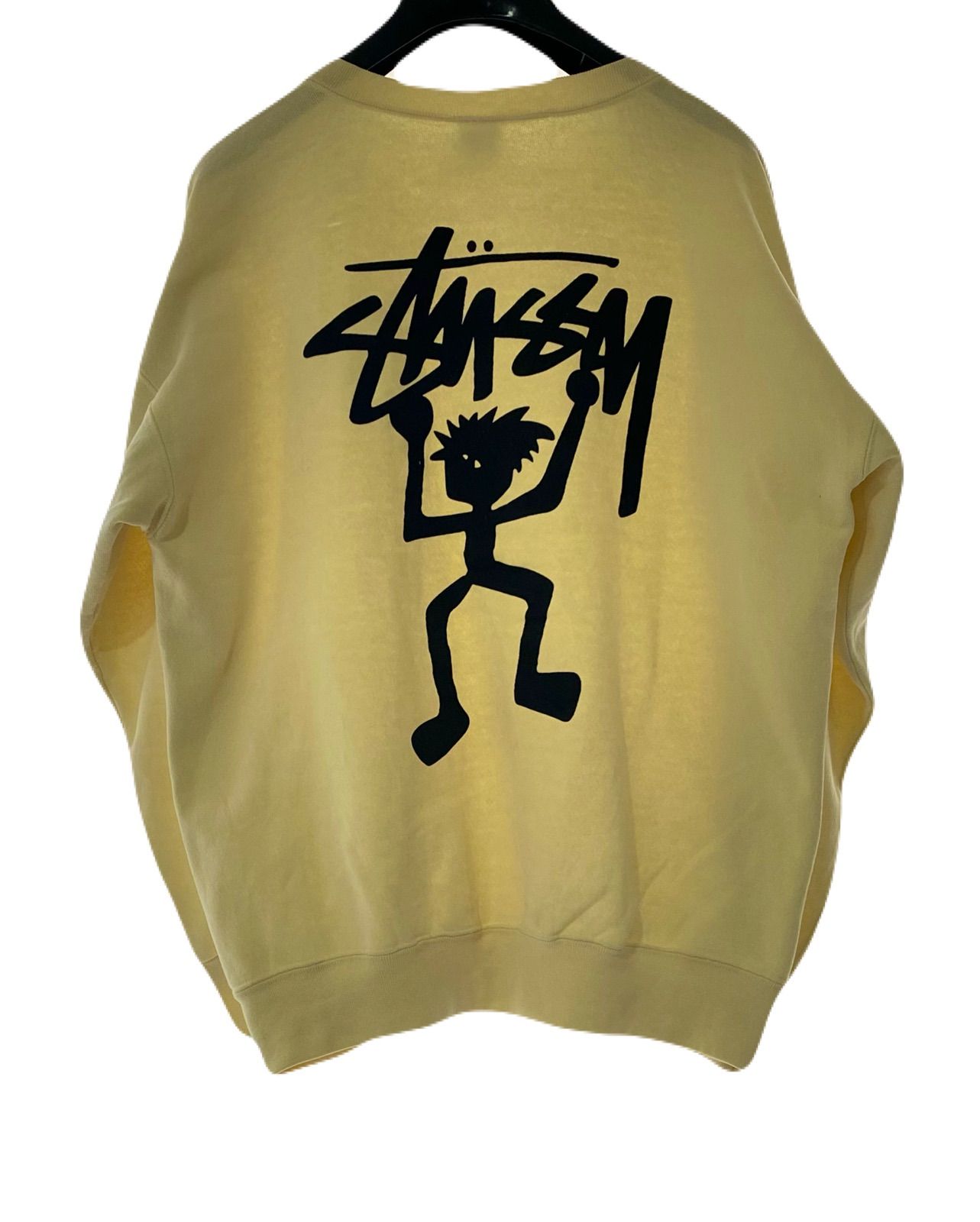 良品 OLD STUSSY 90s 白タグ USA製 XL イエロー シャドーマン