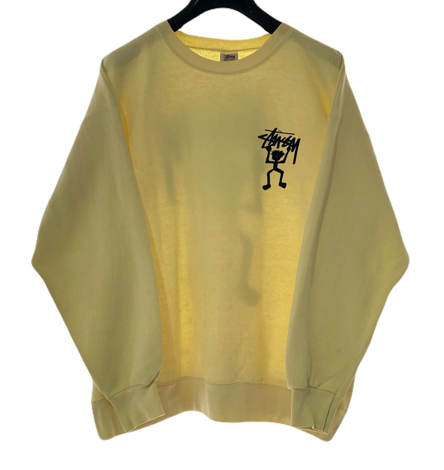 良品 OLD STUSSY 90s 白タグ USA製 XL イエロー シャドーマン