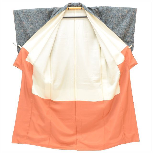 中古】 紬 正絹 身丈1585cm M 裄66cm 仕立て上がり リサイクル着物