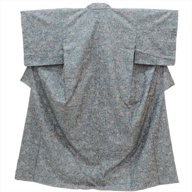 袷　紬　正絹 中古】 紬 正絹 身丈1585cm M 裄66cm 仕立て上がり リサイクル着物