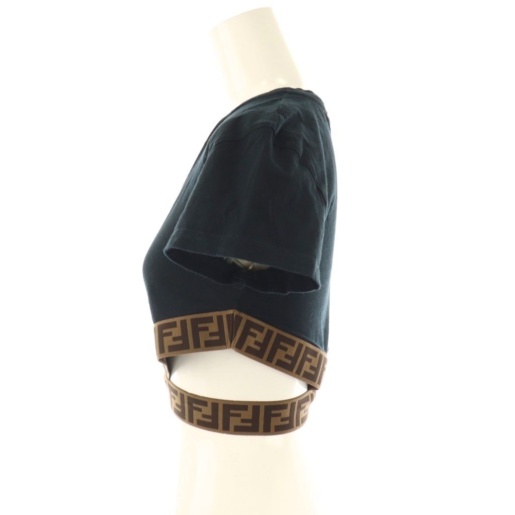 フェンディ FENDI キッズ ズッカ柄 半袖 クロップドTシャツ カットソー
