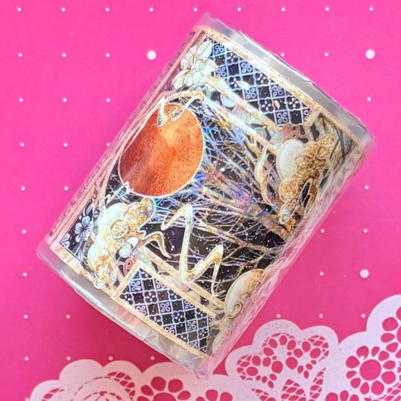 贝壳光 螺钿 6cm×5m 100cm/loop 海外マスキングテープ 海外マステ 和柄