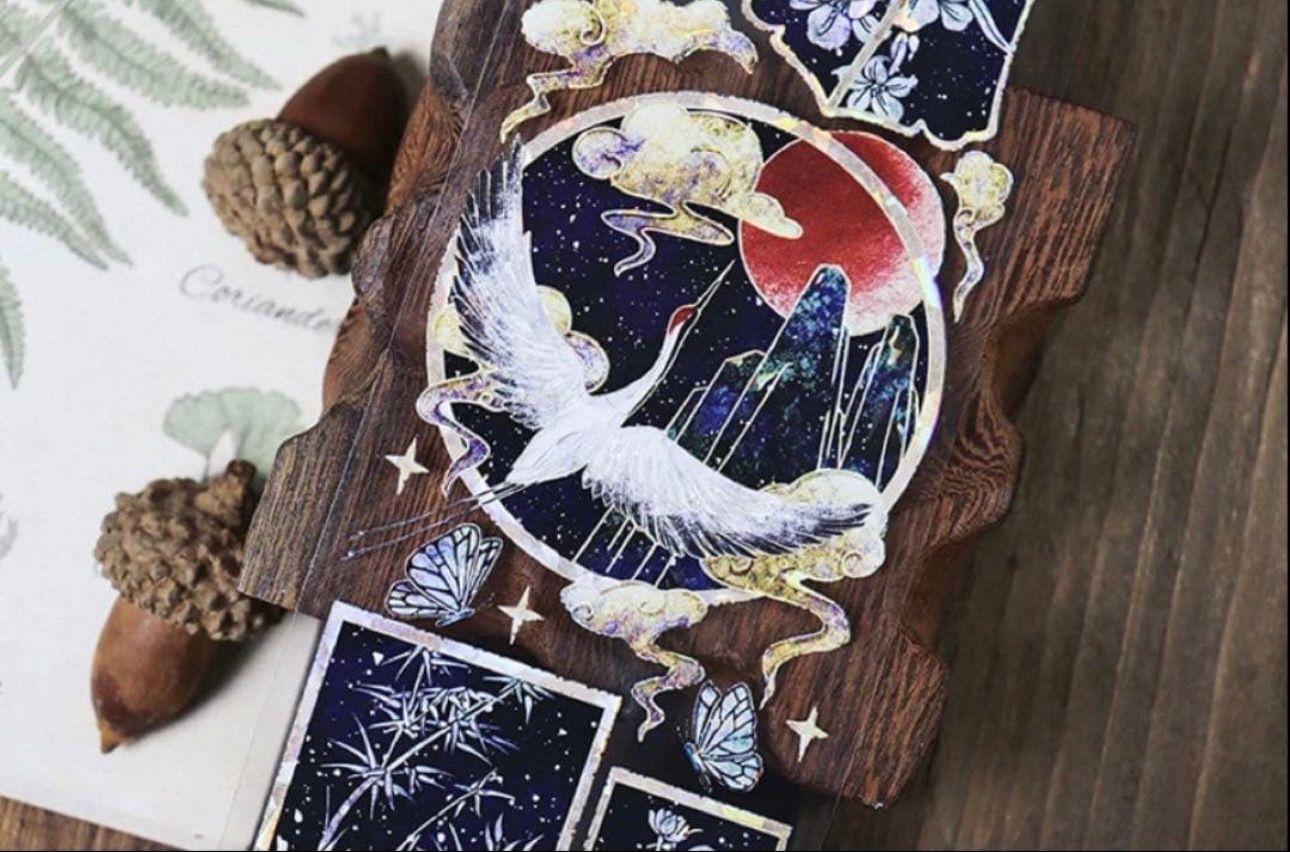 贝壳光 螺钿 6cm×5m 100cm/loop 海外マスキングテープ 海外マステ 和柄