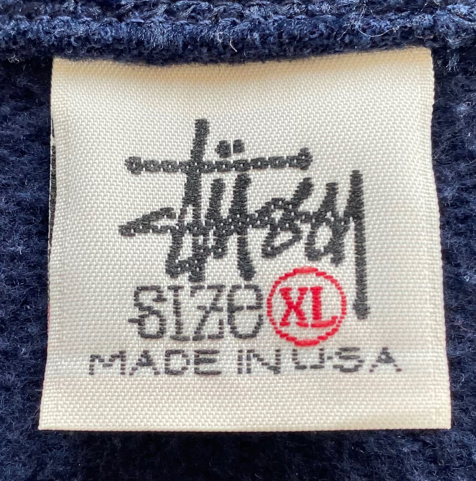 OLD STUSSY 90s 白タグ USA製 XL ネイビー スケート スウェット