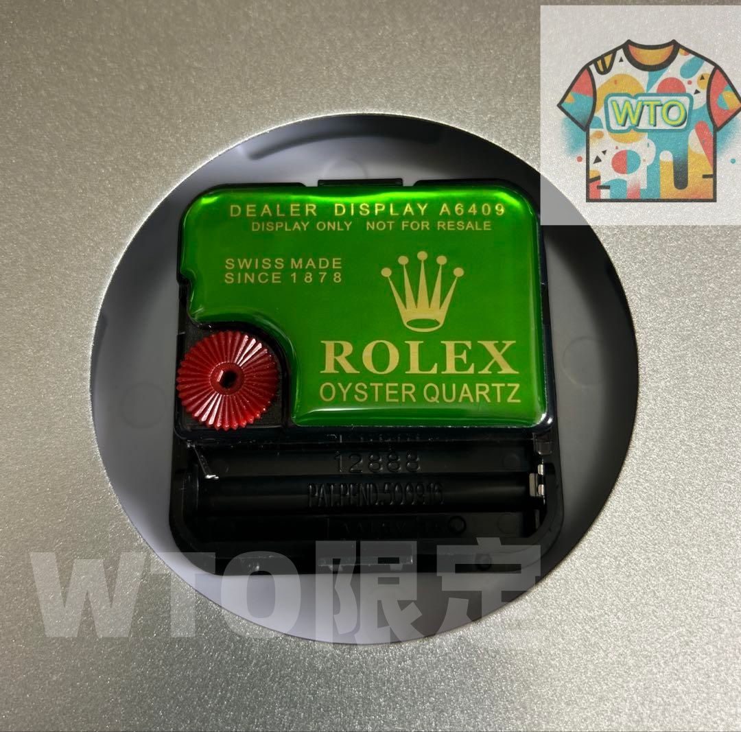 希少　海外販促品 新品 ROLEX デイトジャスト大型掛け時計　シルバー／ブルー 希少 海外販促品 新品 ROLEX デイトジャスト大型掛け時計 シルバー